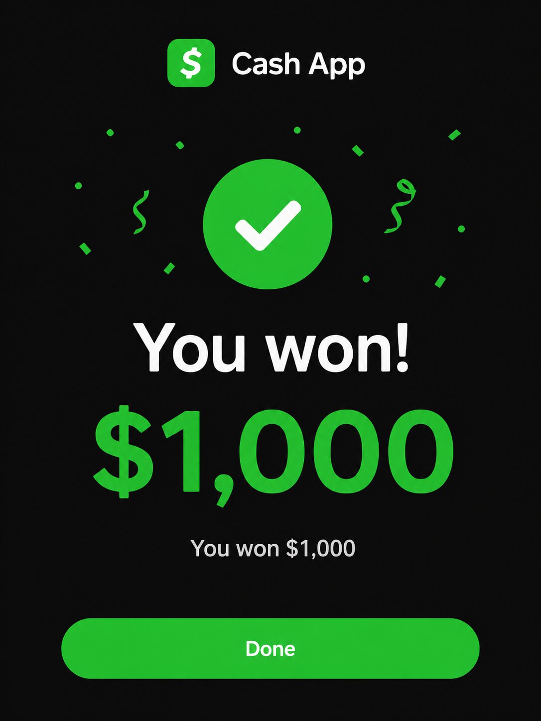 $1,000 CashApp Cash Prize