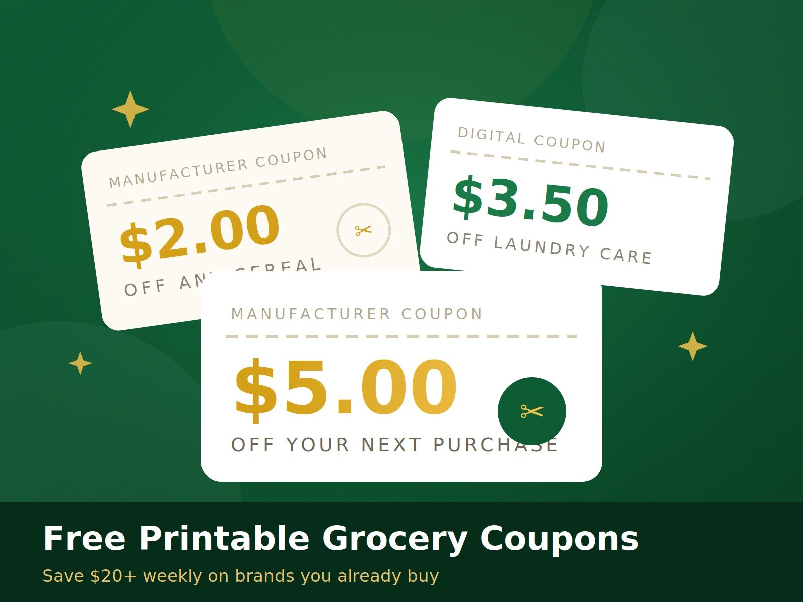 Free Printable Grocery Coupons: Save $20+ Every Week