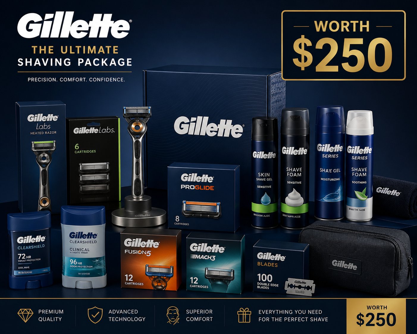 Test and Keep the Gillette Ultimate Shaving Package